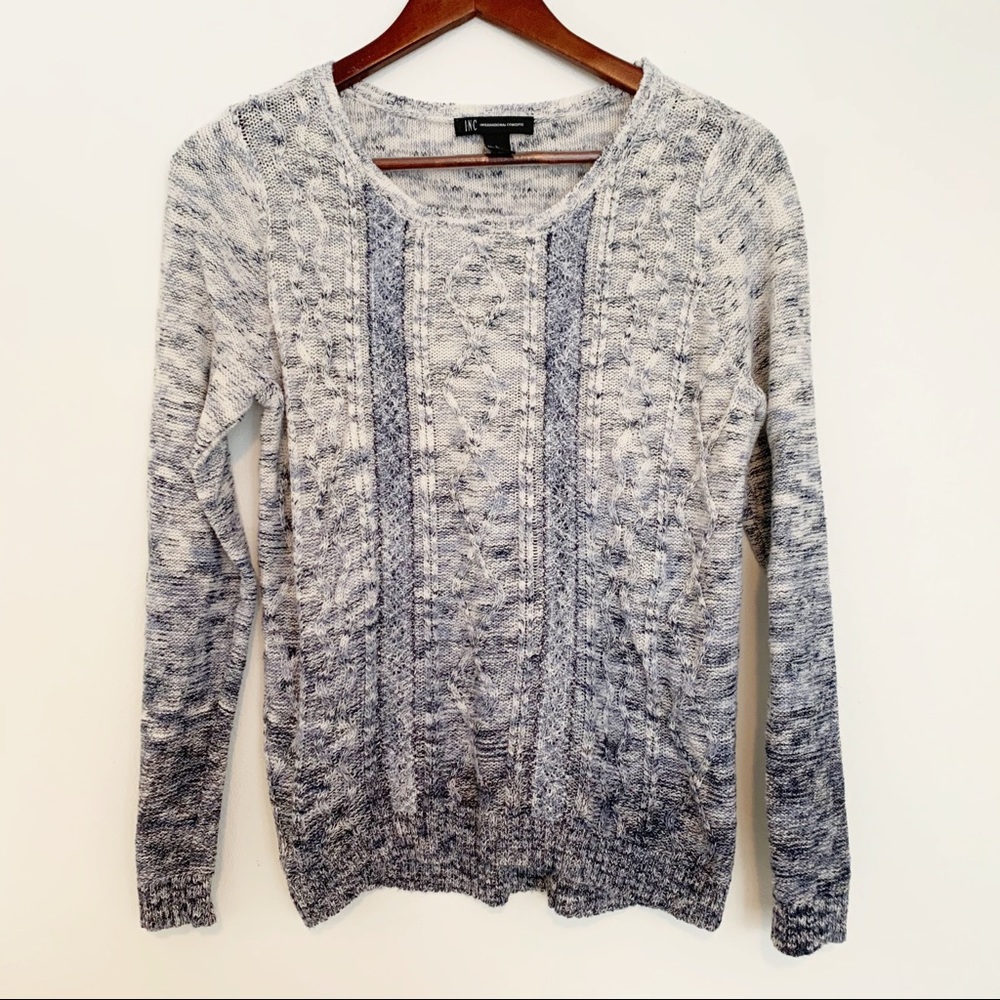 INC International Concepts Blue and White Sweater